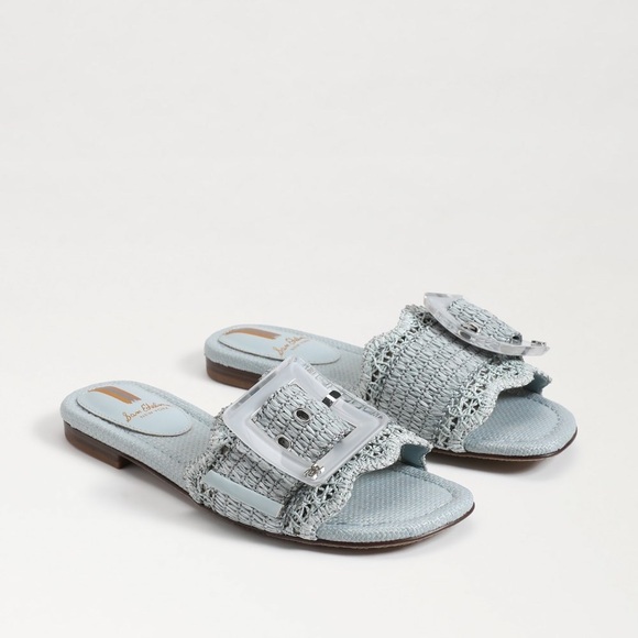 Sam Edelman Shoes - Sam Edelman Bambi Slide Raffia Buckle Sandal Size‎ 8